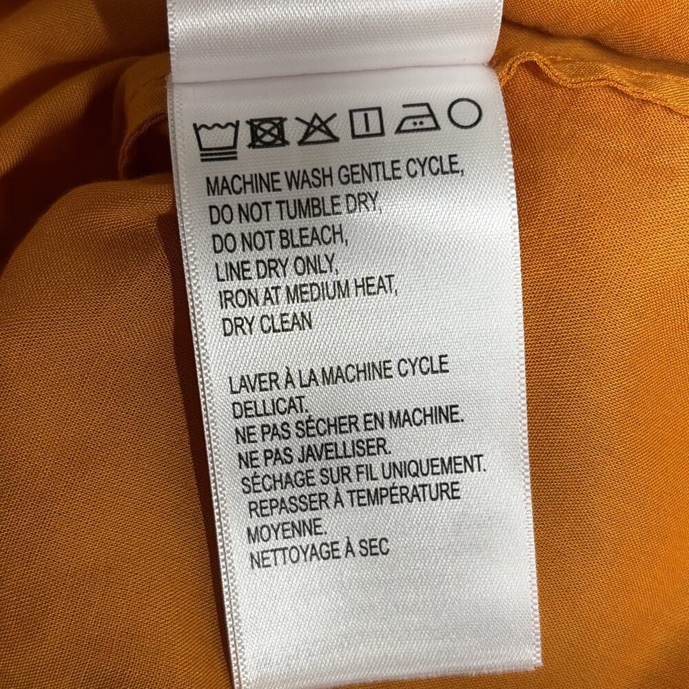 Farm Rio Anthropologie NWT - Orange Long Sleeve Blouse Size XS - Picture 5 of 5